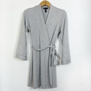 Jones New‎ York Women’s Grey Wrap Robe with Shawl Collar Size Small Medium